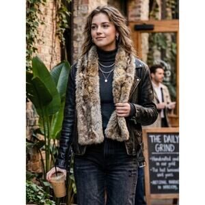 Faux fur stole